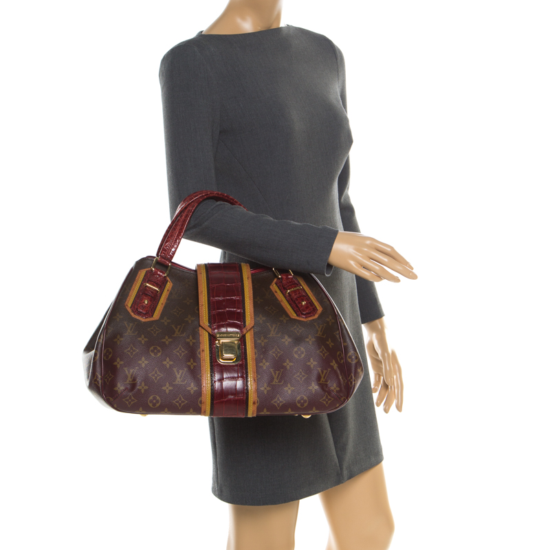 

Louis Vuitton Monogram Limited Edition Bordeaux Mirage Griet Exotic Bag, Brown