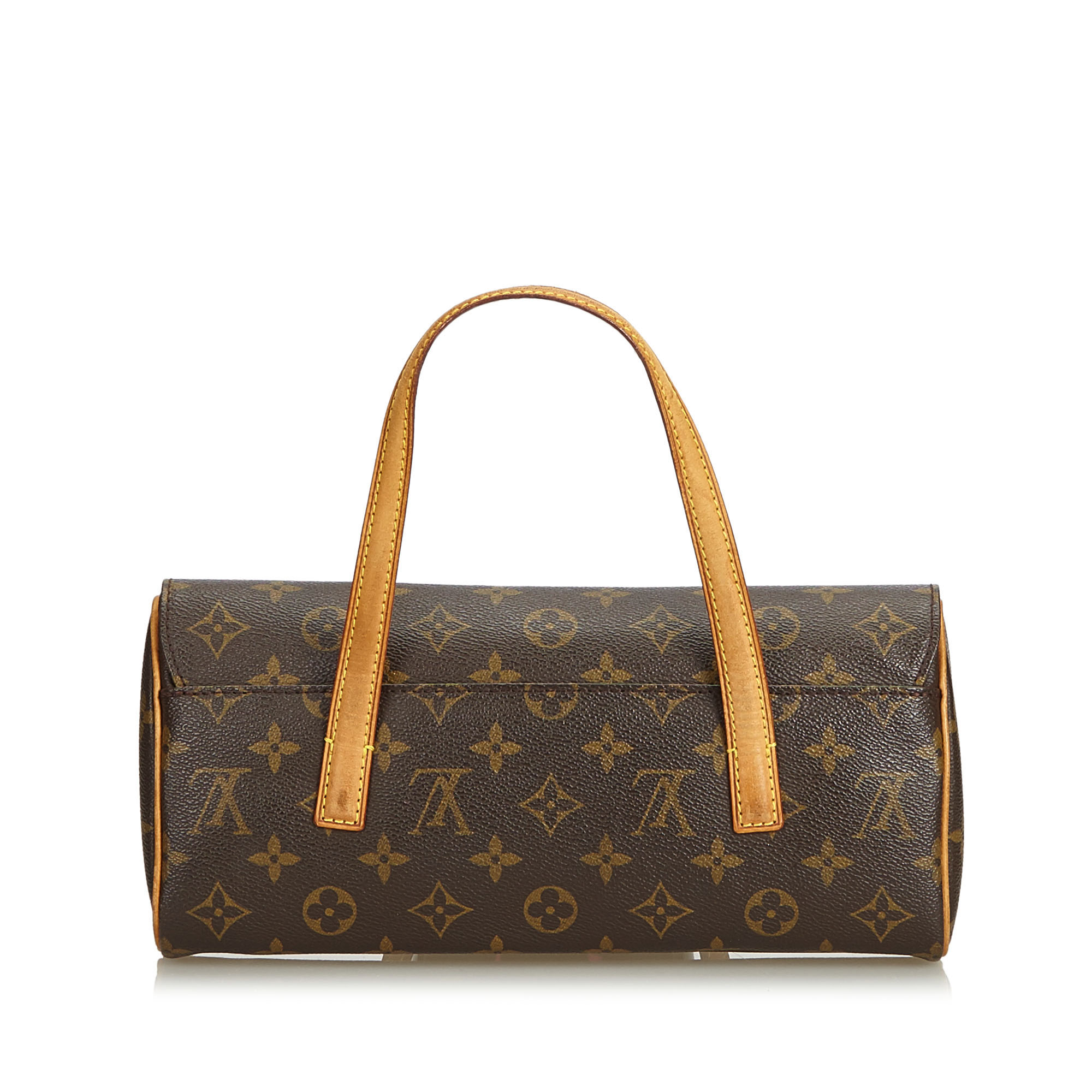 Sonatine cloth handbag Louis Vuitton Brown in Cloth - 20805396