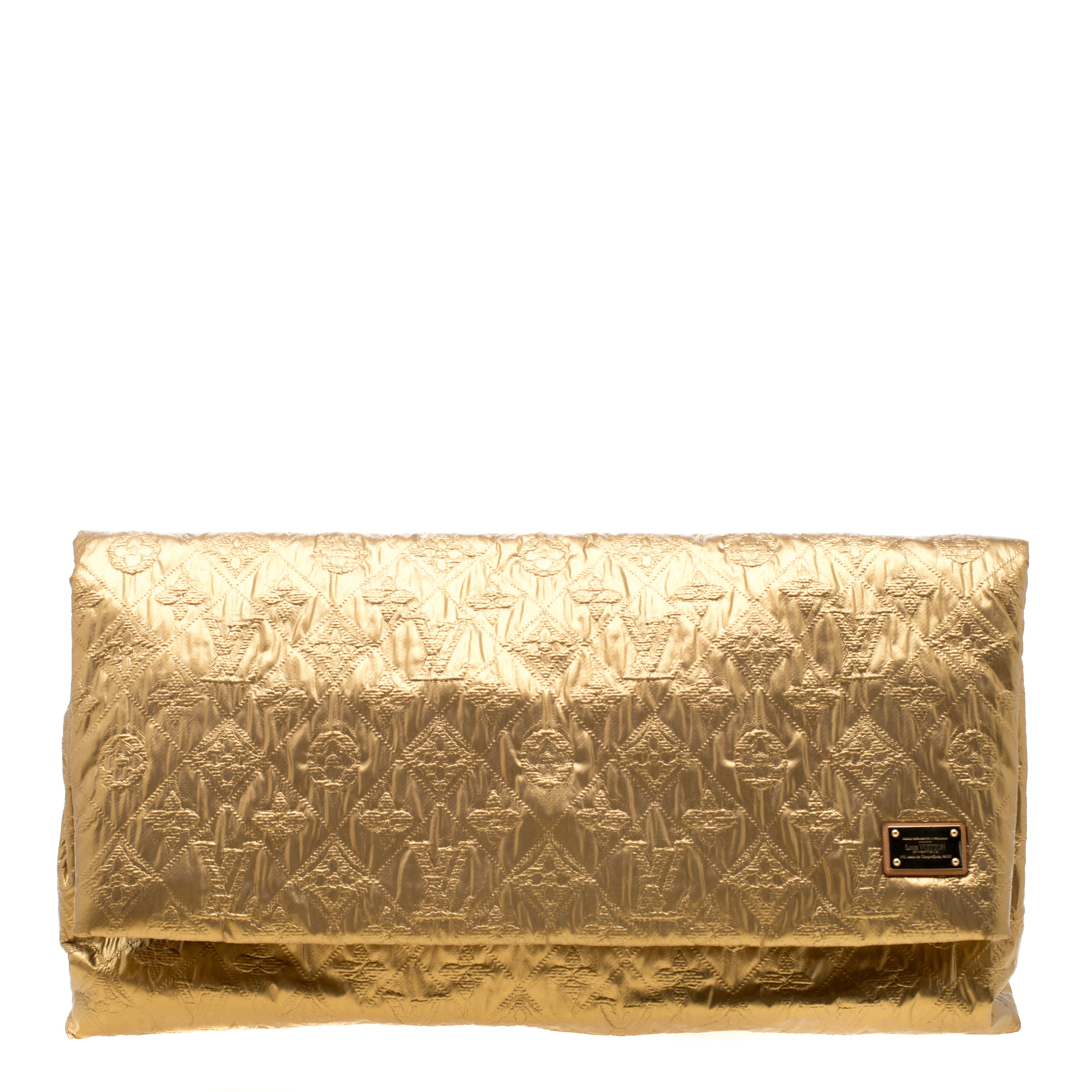 Louis Vuitton Gold Monogram Cowhide Leather Limelight Clutch GM Louis  Vuitton