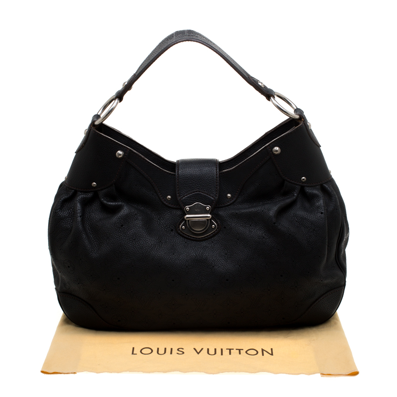 Louis Vuitton Black Monogram Mahina Leather Solar GM Hobo Bag - ShopStyle