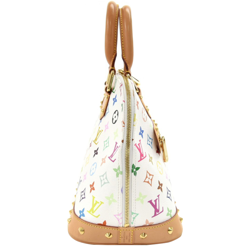

Louis Vuitton White Monogram Multicolore Alma Bag, Multicolor