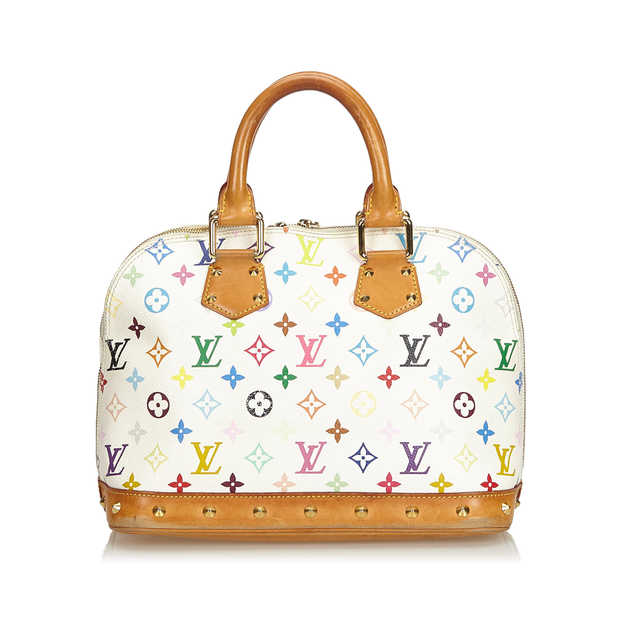 Louis Vuitton White Multicolor Monogram Alma PM Bag