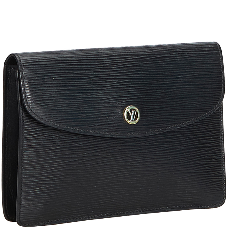 

Louis Vuitton Black Epi Clutch Bag