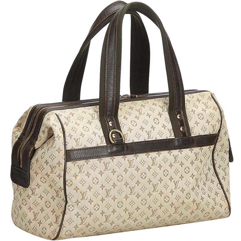 

Louis Vuitton khaki Monogram Mini Lin Josephine GM Bag, Beige