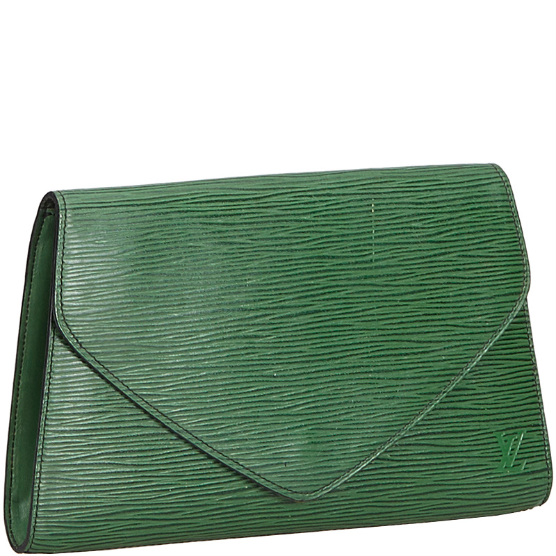 Kourad leather clutch bag Louis Vuitton Green in Leather - 29514013
