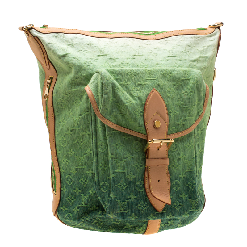 Louis Vuitton Vert Green Monogram Denim Sunburst PM Limited Edition Bag  Louis Vuitton
