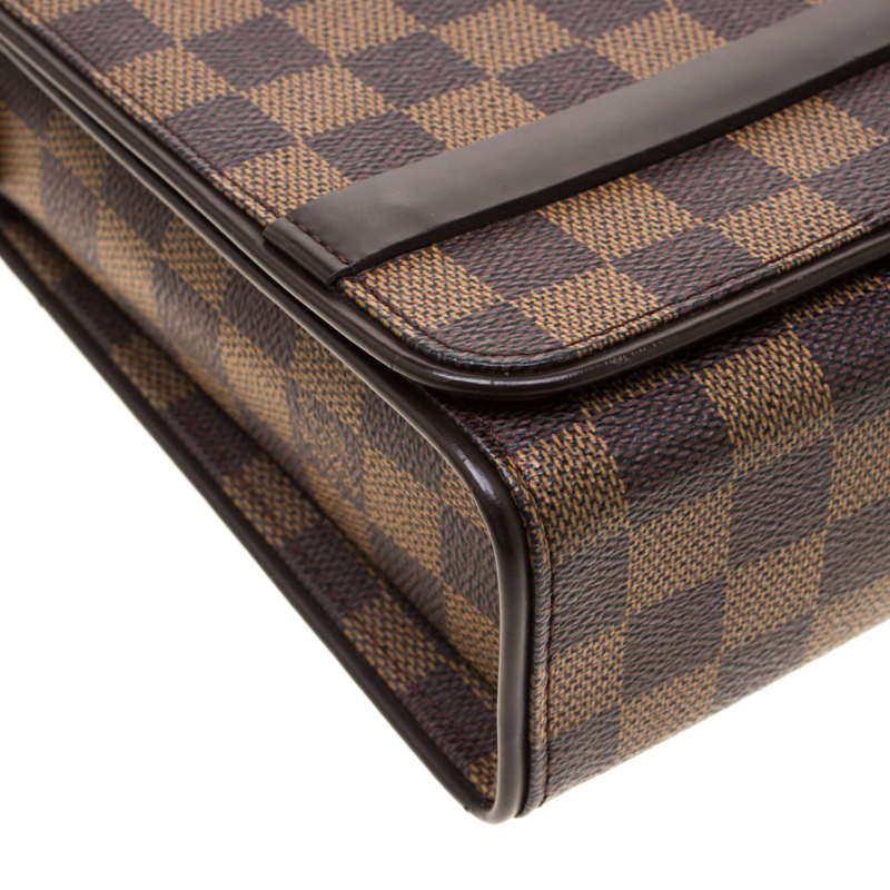 Louis Vuitton Brown Damier Ebène Canvas Tribeca Ron Shoulder Bag For Sale  at 1stDibs