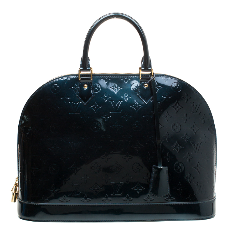 مملوكة مسبقًا Louis Vuitton Blue Nuit Monogram Vernis Alma GM Bag