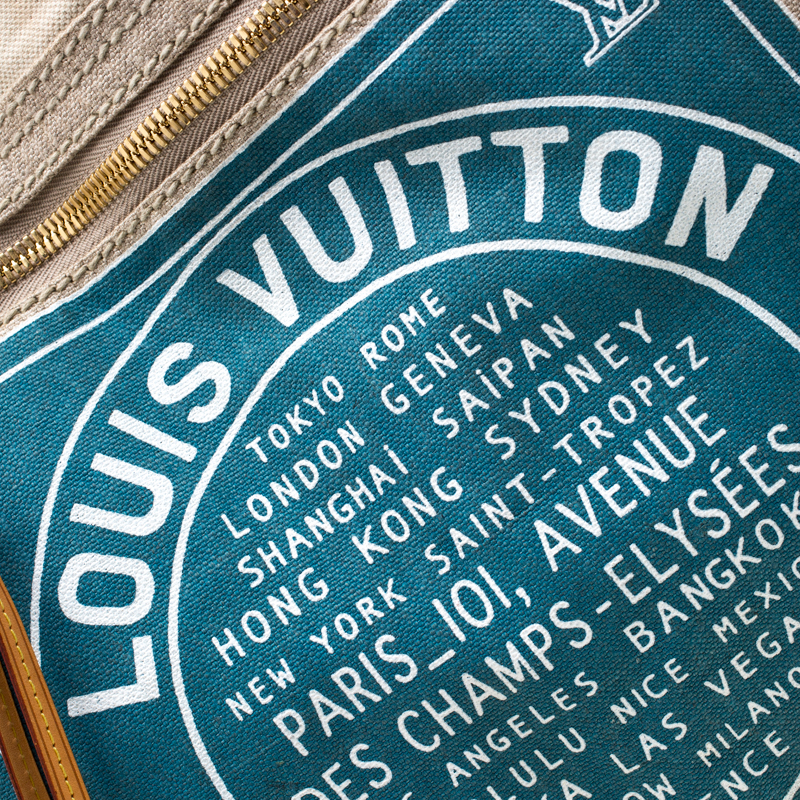 Louis Vuitton M95112 Burgundy Globe Shopper Cabas Toile MM Collection