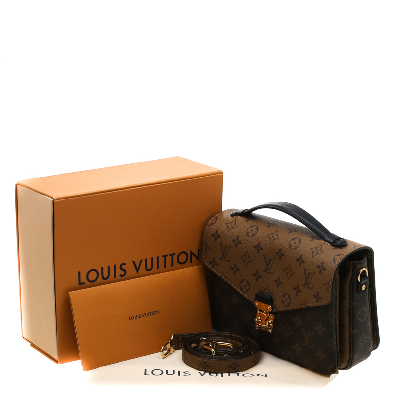 Louis Vuitton Womens Pochette Metis Reverse Monogram Canvas – Luxe