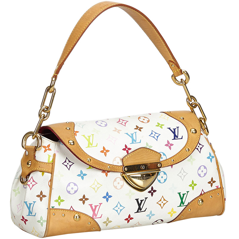 

Louis Vuitton White Monogram Multicolore Beverly MM Bag, Multicolor