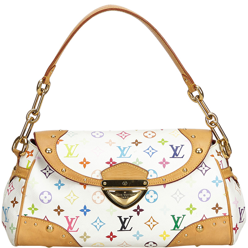 Pre-Owned Louis Vuitton White Monogram Multicolore Beverly Mm Bag | ModeSens
