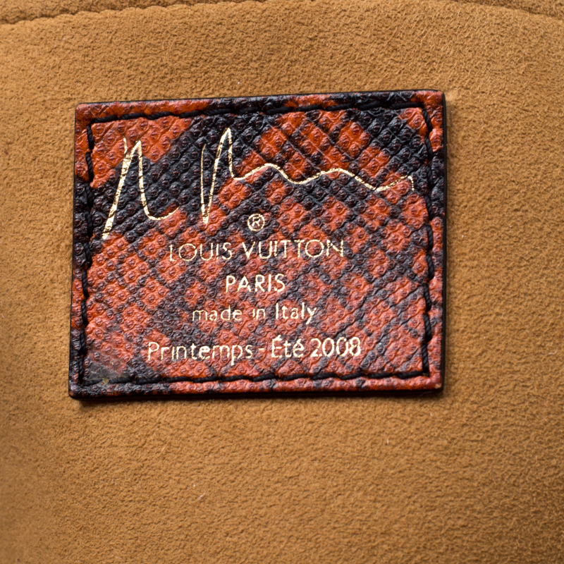 Louis Vuitton Red/Brown Ombre Monogram Canvas and Lizard Limited Edition  Richard Prince Mancrazy Jokes Bag Louis Vuitton