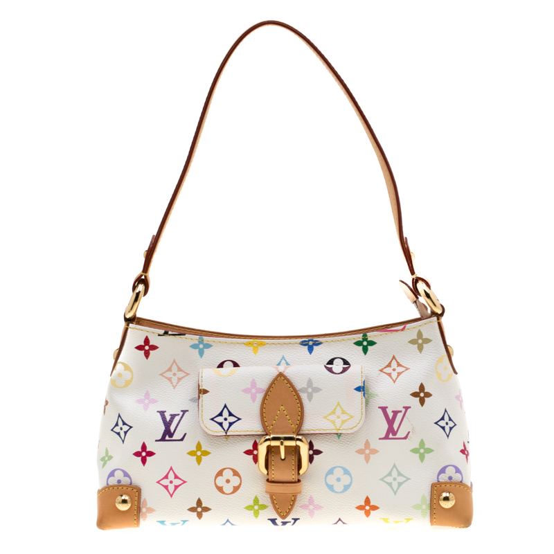 Louis Vuitton, Bags, Auth Louis Vuitton M4098 Monogrammulticolore Eliza  Shoulder Bag White