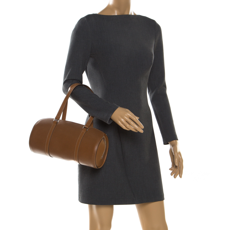 

Louis Vuitton Canelle Epi Leather Soufflot Bag, Brown