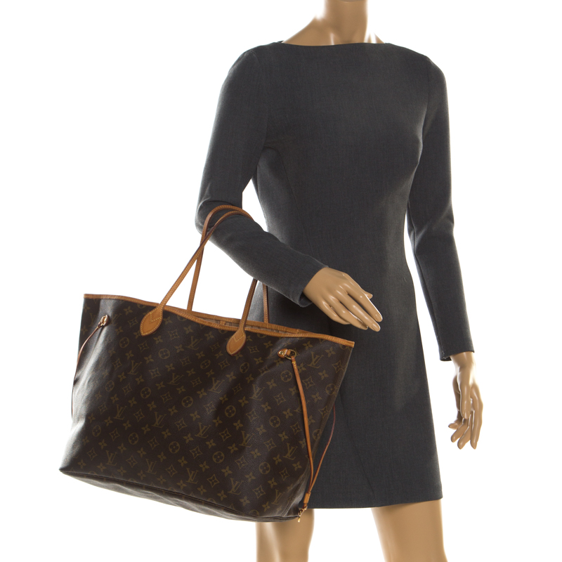 

Louis Vuitton Monogram Canvas Neverfull GM Bag, Brown
