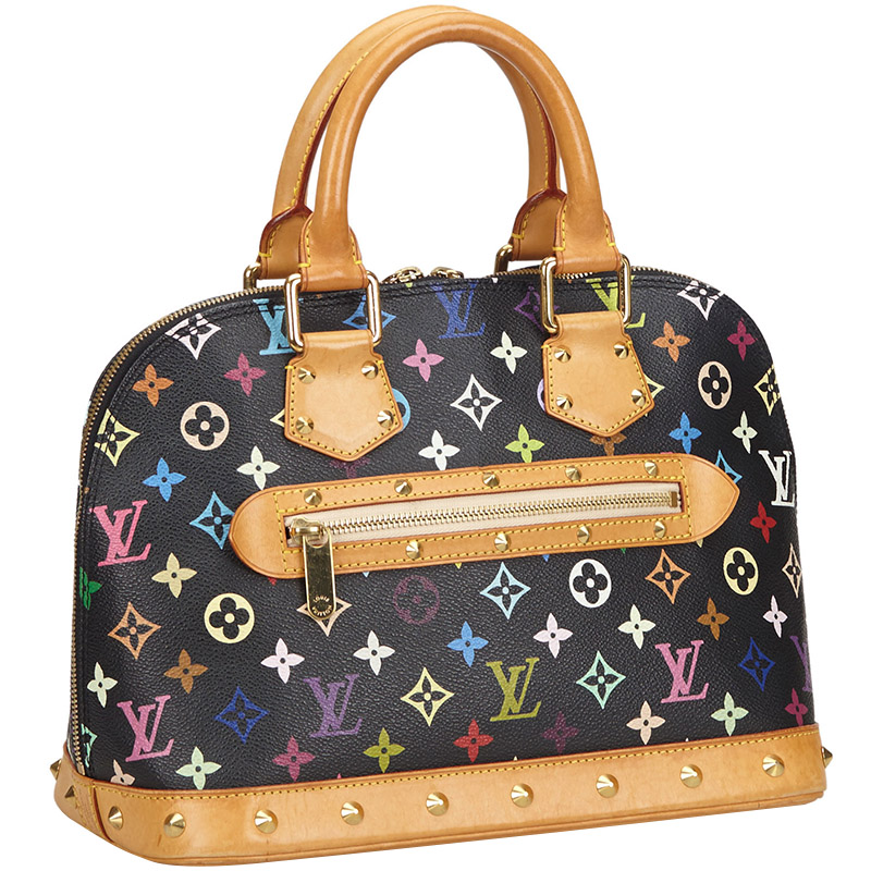 

Louis Vuitton Black Monogram Multicolore Canvas Alma PM Bag