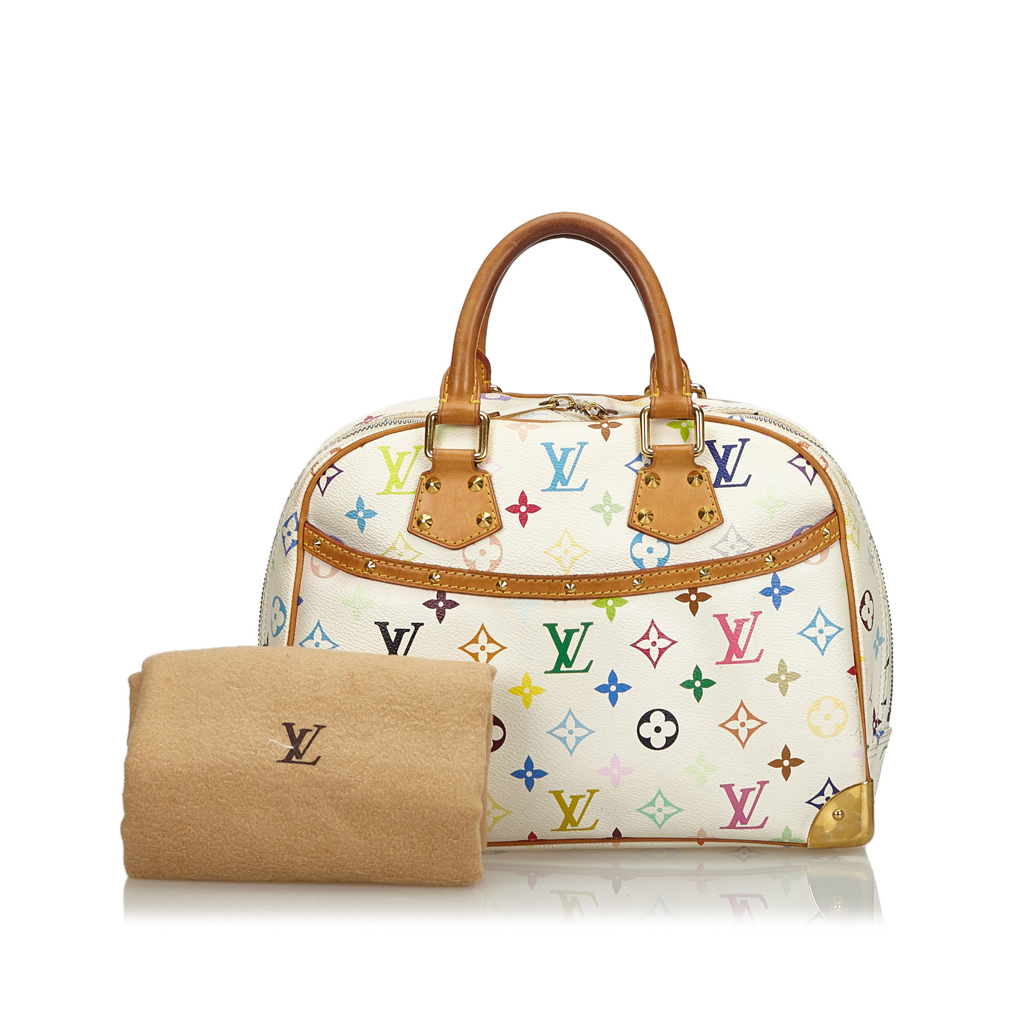Louis Vuitton White/Multicolore Monogram Canvas Trouville Top Handle Bag Louis Vuitton | TLC