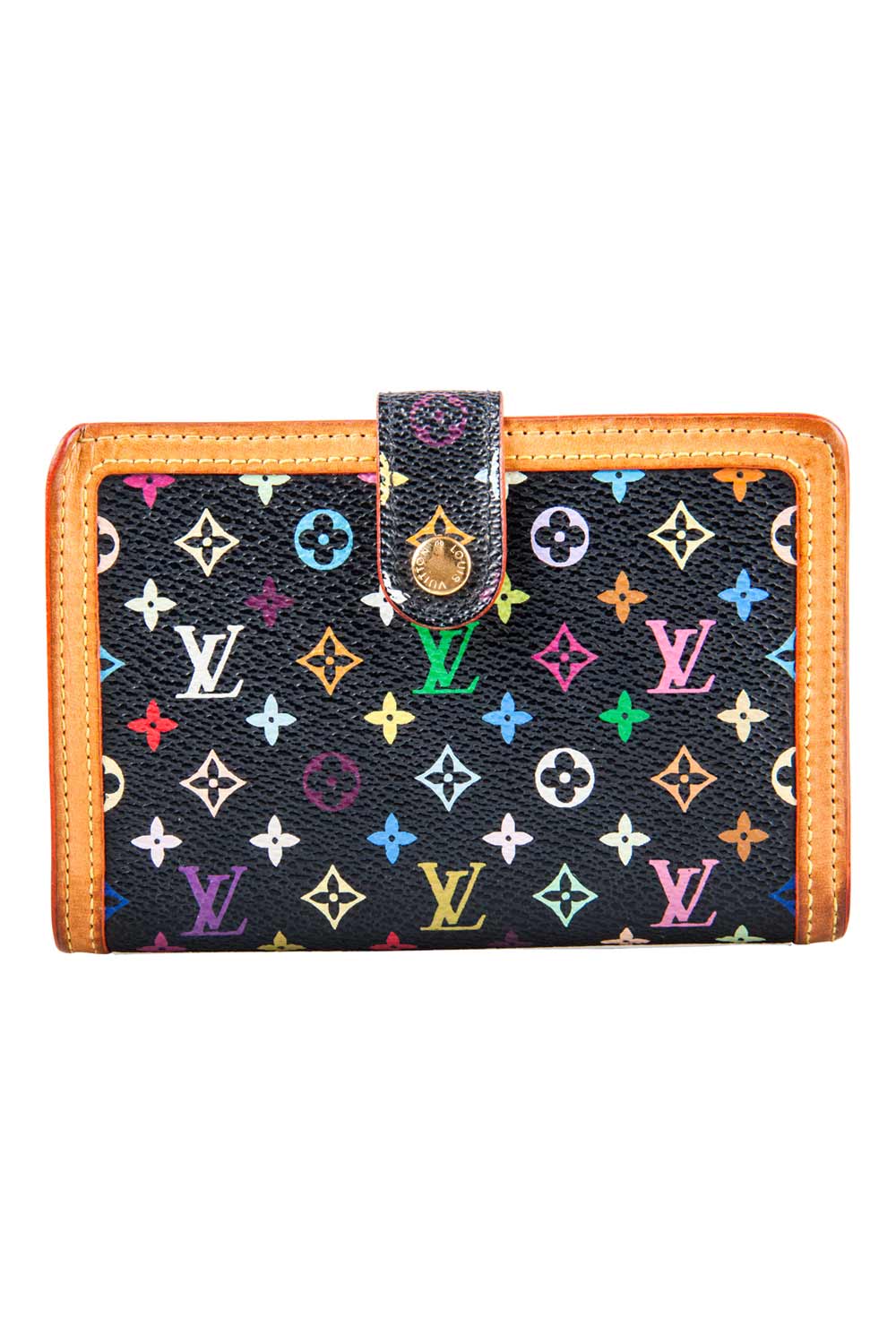 Louis Vuitton Black Multicolore Monogram Canvas French Wallet