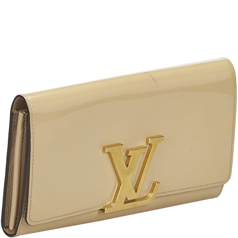 

Louis Vuitton Beige Vernis Leather Louise Clutch Bag