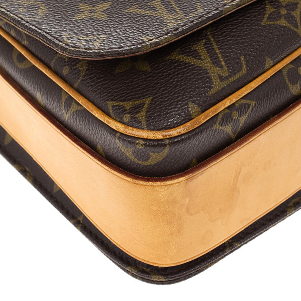 Authentic Louis Vuitton Monogram Cartouchiere GM M51252 Shoulder Cross Bag  7302E