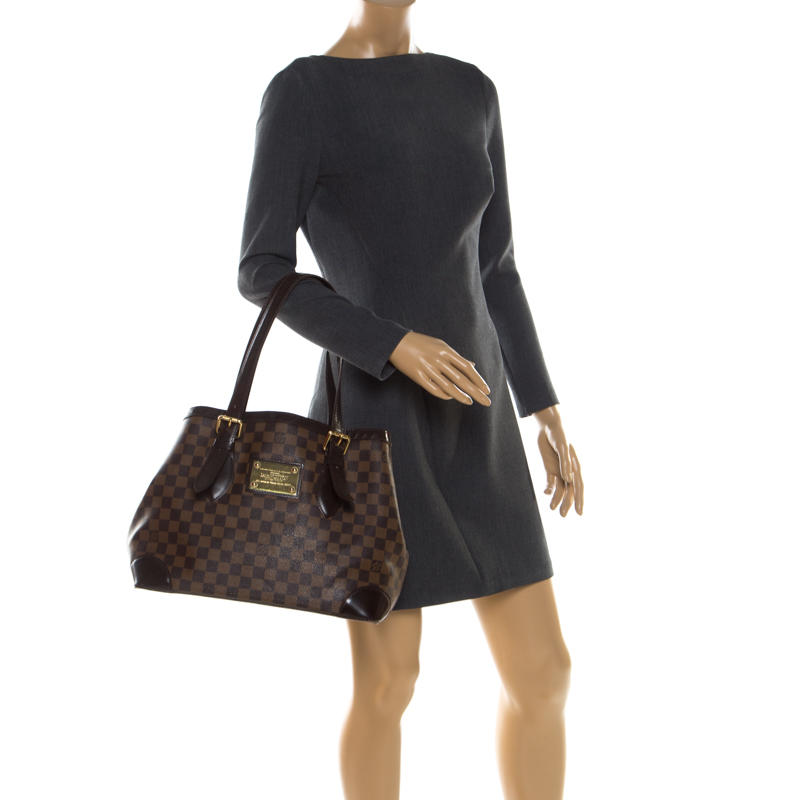 

Louis Vuitton Damier Ebene Canvas Hampstead MM Bag, Brown