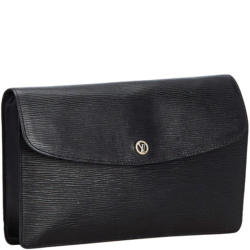 

Louis Vuitton Noir Epi Leather Montaigne Clutch Bag, Black