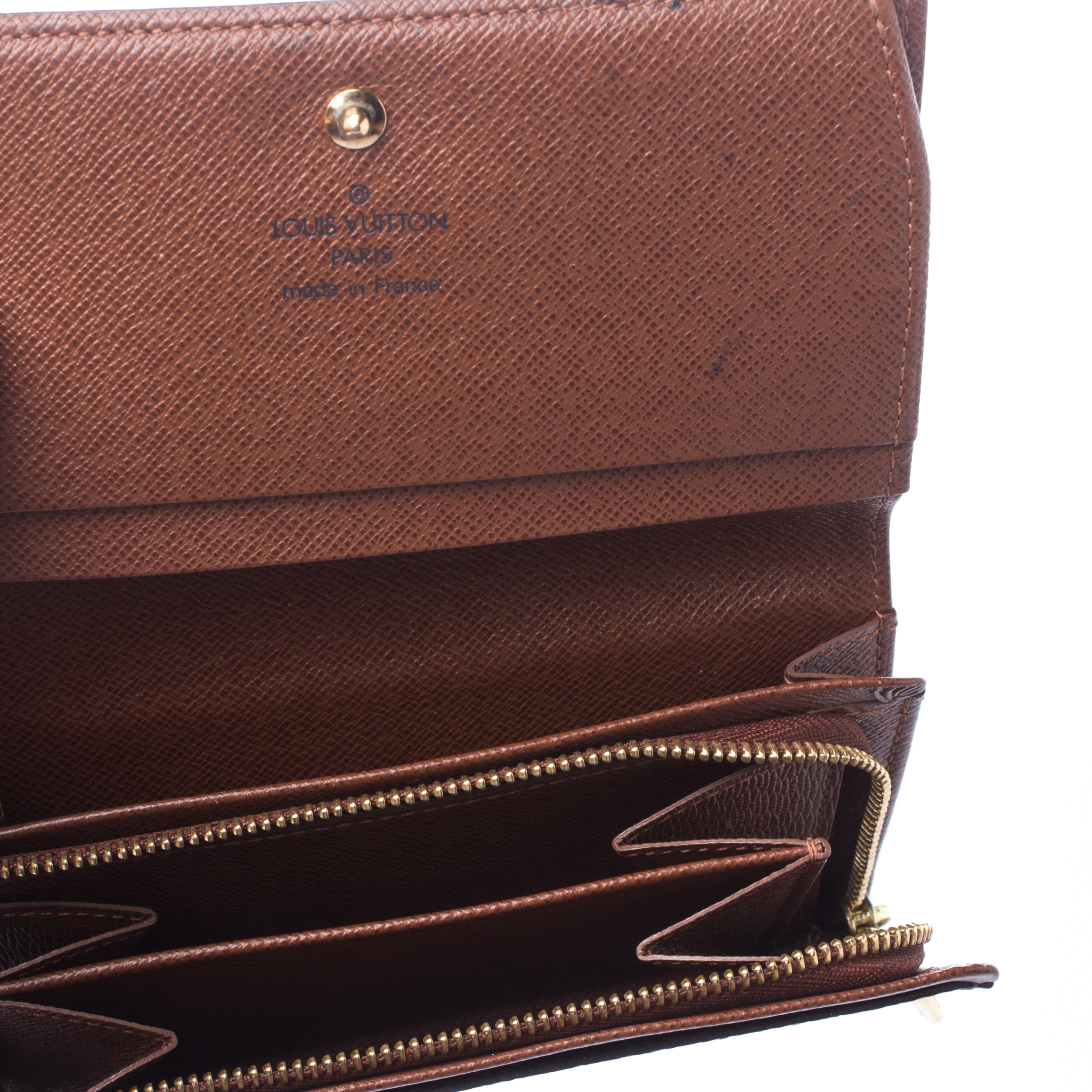 

Louis Vuitton Monogram Canvas Tresor Compact Wallet, Brown