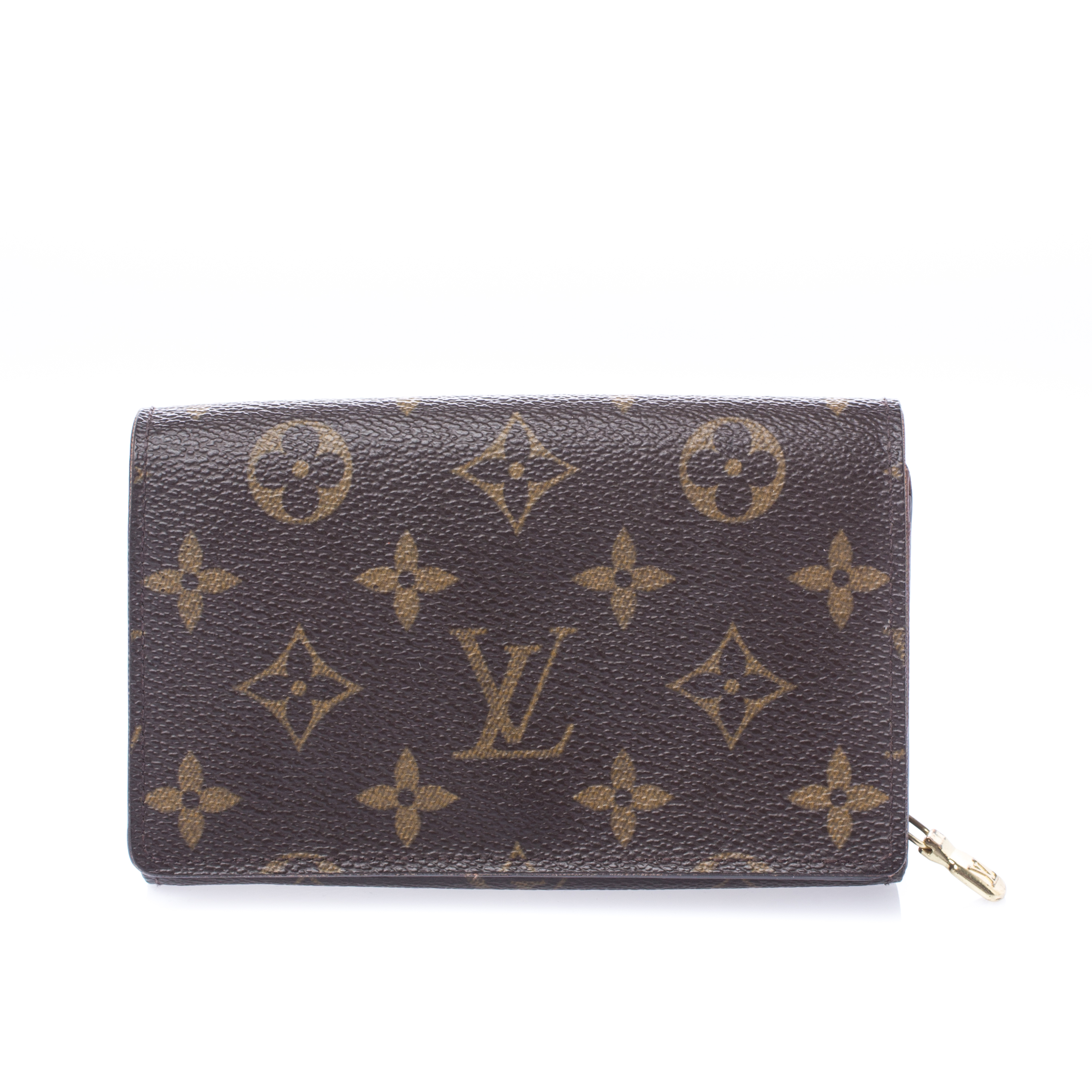 Pre Owned Louis Vuitton Monogram Canvas Tresor Compact Wallet