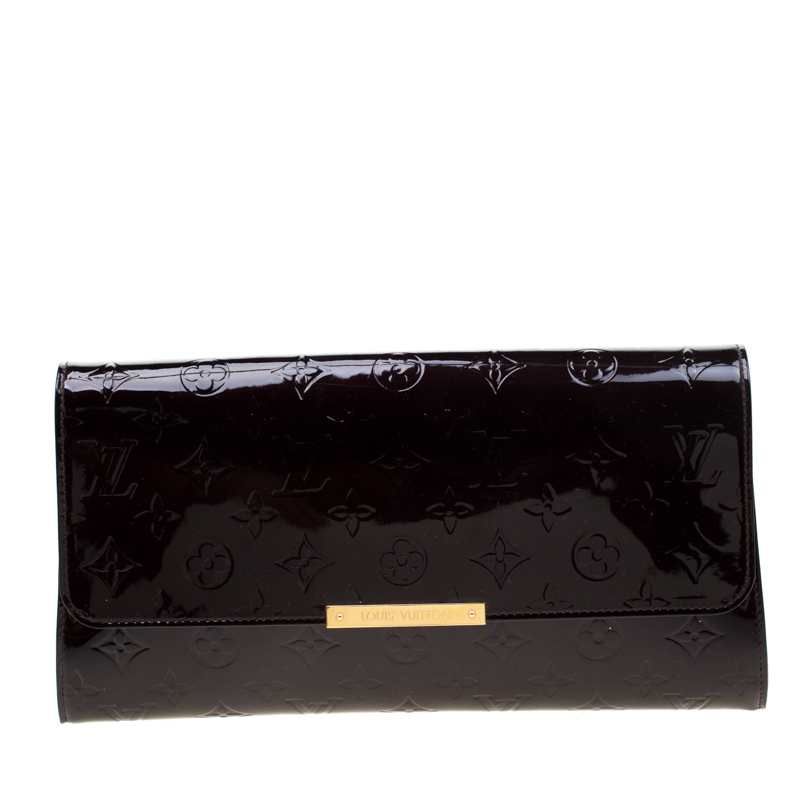 Pre Owned حقيبة كلاتش لوي فيتون روبرتسون فيرنيه مونوغرامي عنابية