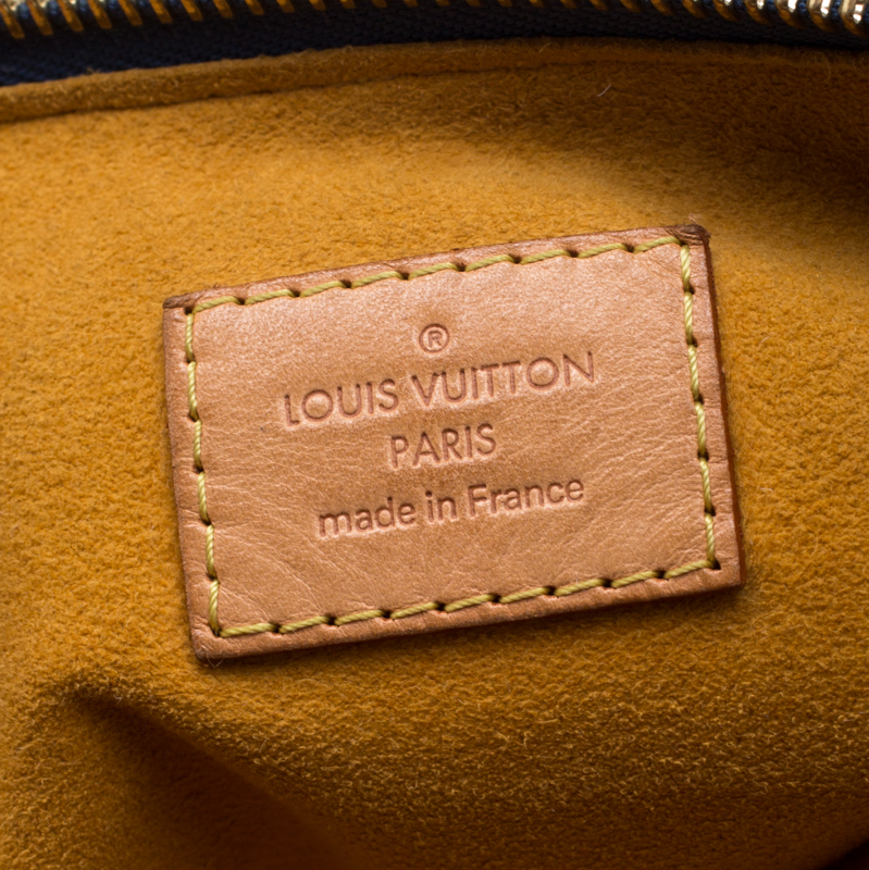 Louis Vuitton Blue Monogram Denim Baggy PM Brown Leather Cloth ref.161373 -  Joli Closet