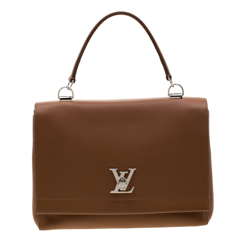 Louis Vuitton Tan Leather Lockme II Bag