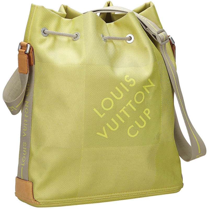 

Louis Vuitton Jaune Damier Geant Limited Edition LV Cup Weatherly Bag, Green