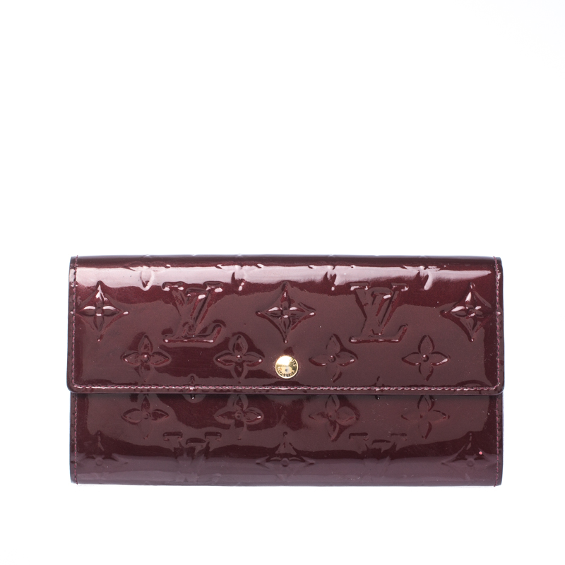 Louis Vuitton Rouge Fauviste Monogram Vernis Sarah Continental Wallet