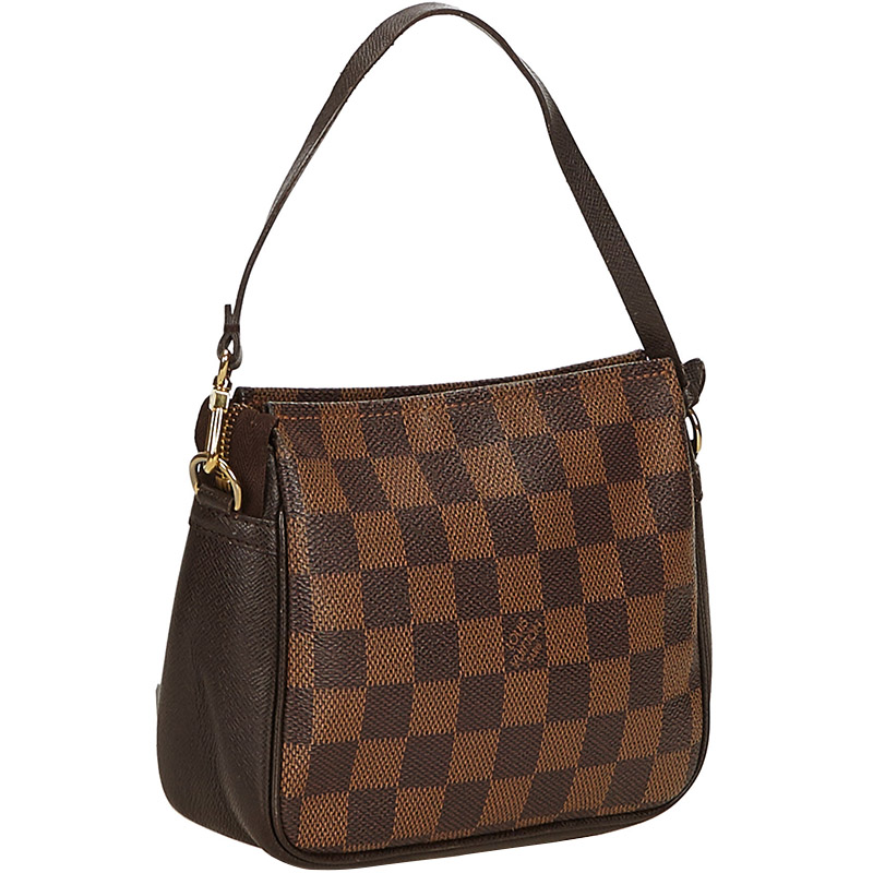 

Louis Vuitton Damier Ebene Canvas Trousse Pochette Bag, Brown