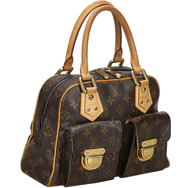 

Louis Vuitton Monogram Canvas Manhattan PM Bag, Brown