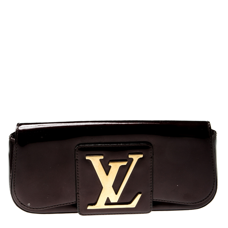 black patent louis vuitton clutch bag