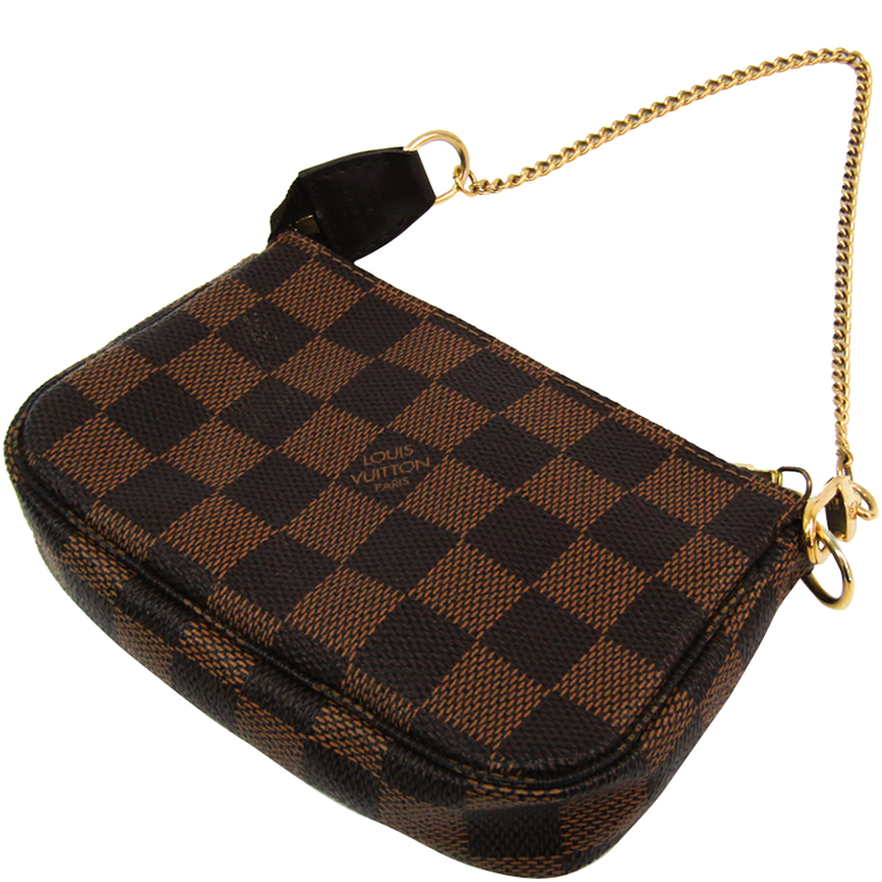 

Louis Vuitton Damier Ebene Canvas T&B Mini Pochette Accessoires, Brown