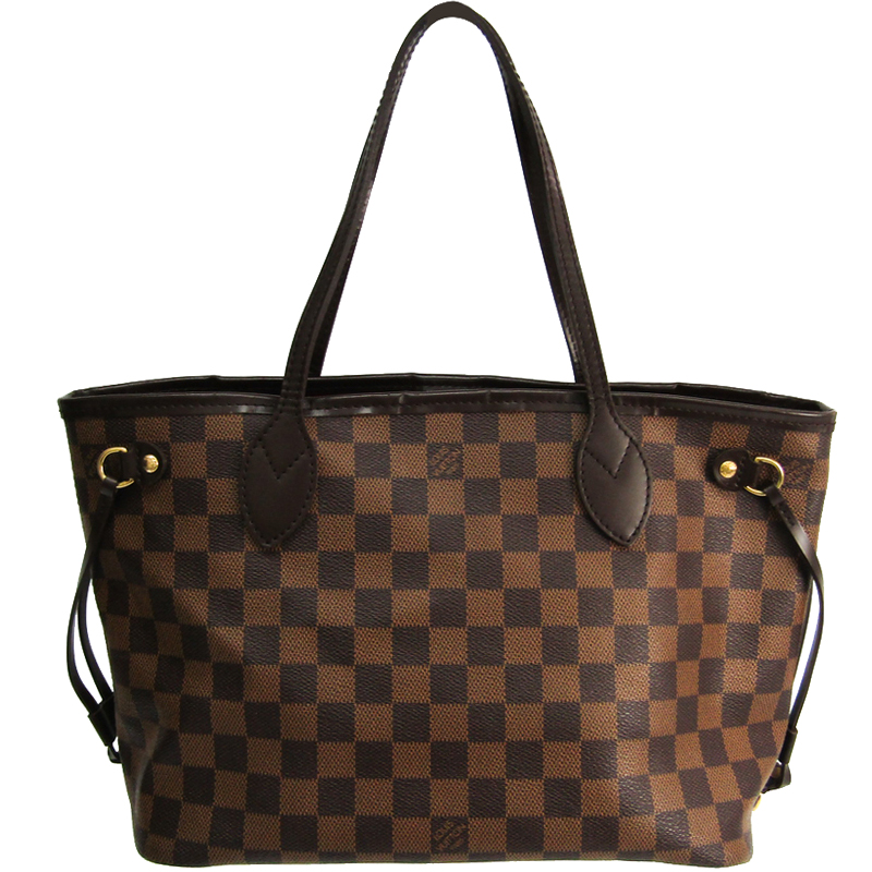 Louis Vuitton Damier Ebene Canvas Neverfull PM Tote Bag 