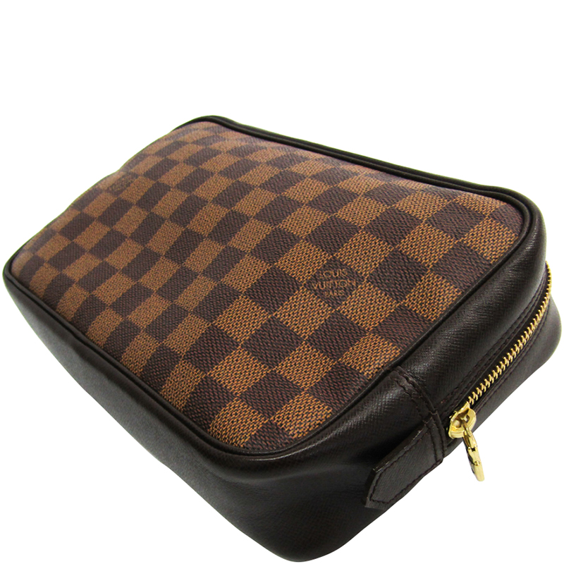 

Louis Vuitton Damier Ebene Canvas Trousse Toilette, Brown