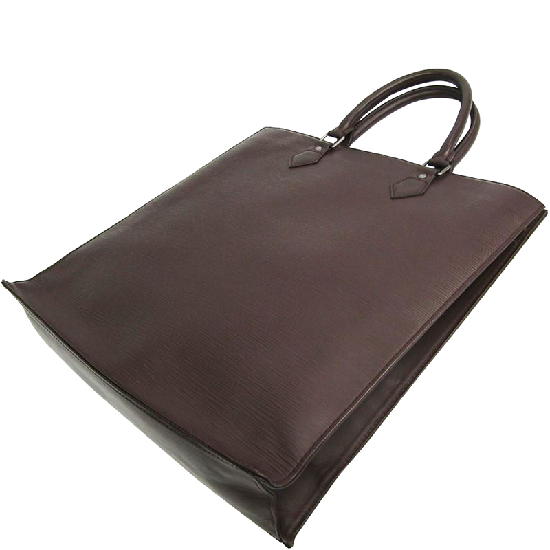 

Louis Vuitton Mocha Epi Leather Sac Plat PM Bag, Brown
