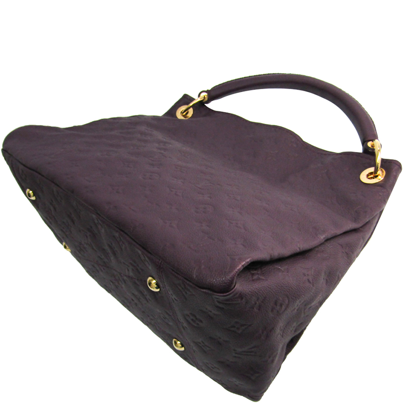 

Louis Vuitton Orb Monogram Empreinte Leather Artsy MM Bag, Purple