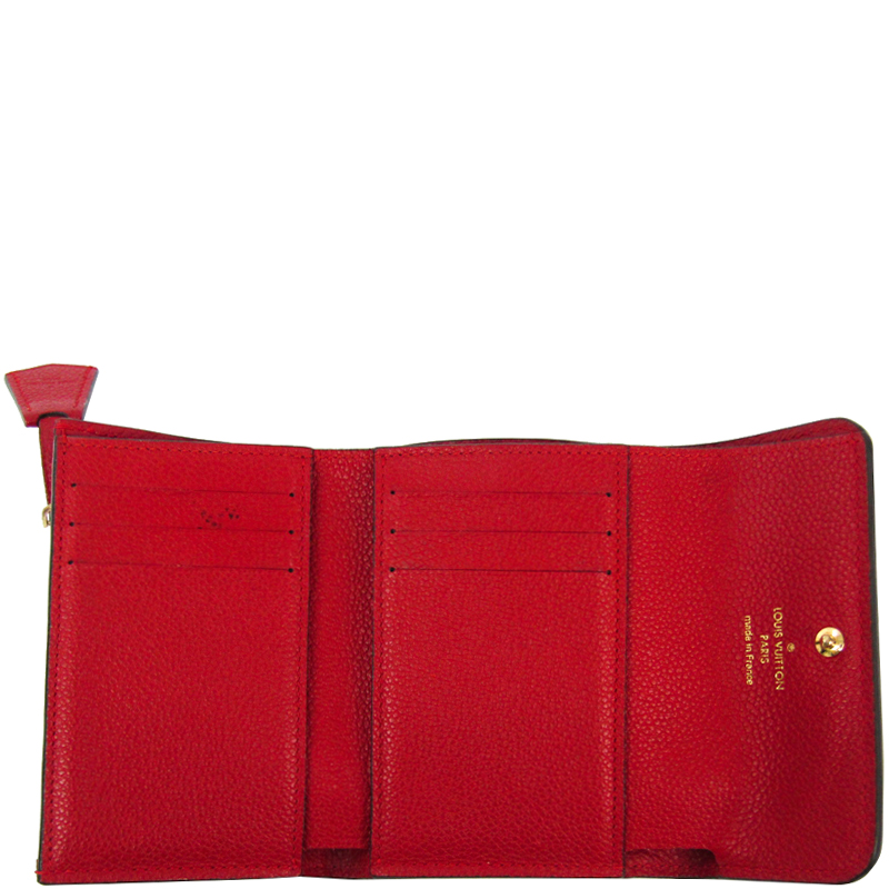 

Louis Vuitton Cerise Monogram Empreinte Leather Pont Neuf Compact Wallet, Red