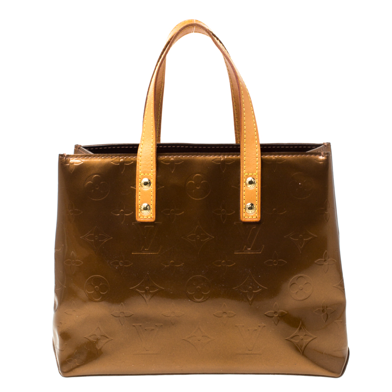 Louis Vuitton Green Vernis Reade PM Brown Light brown Leather Patent  leather ref.569340 - Joli Closet