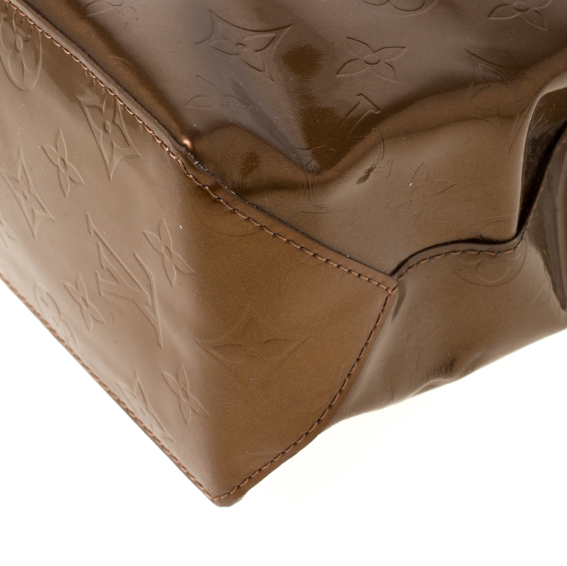 LOUIS VUITTON Monogram Vernis Reade PM Hand Bag Bronze M91146 LV Auth  pt5150 Patent leather ref.716260 - Joli Closet