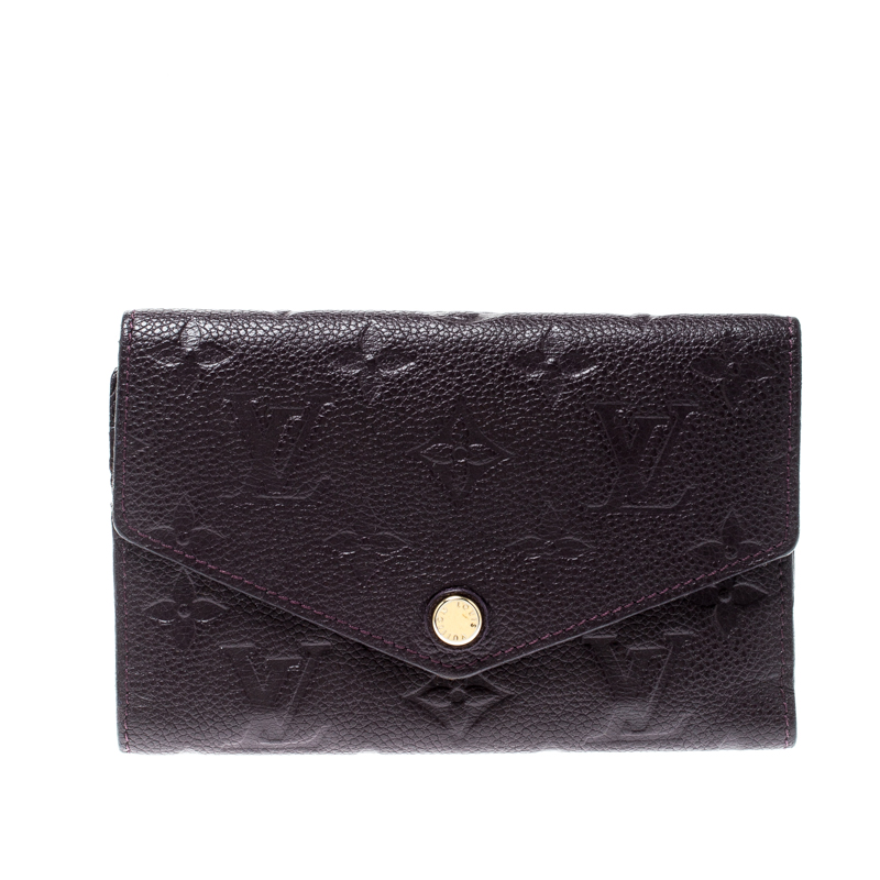 مملوكة مسبقًا Louis Vuitton Grenat Empreinte Leather Curieuse Wallet