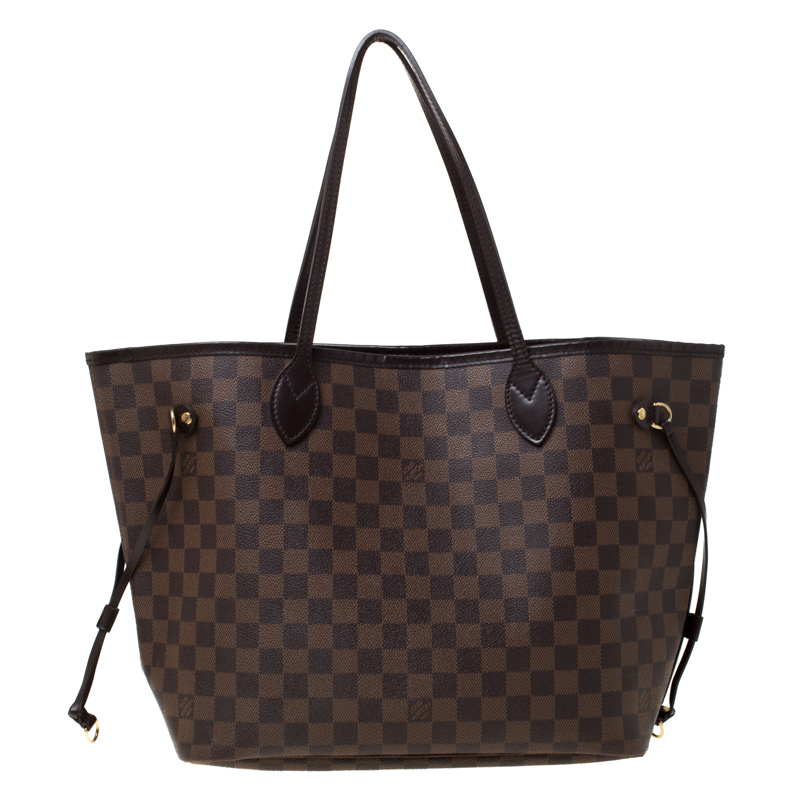 Pre Owned Louis Vuitton Damier Ebene Canvas Neverfull MM Bag
