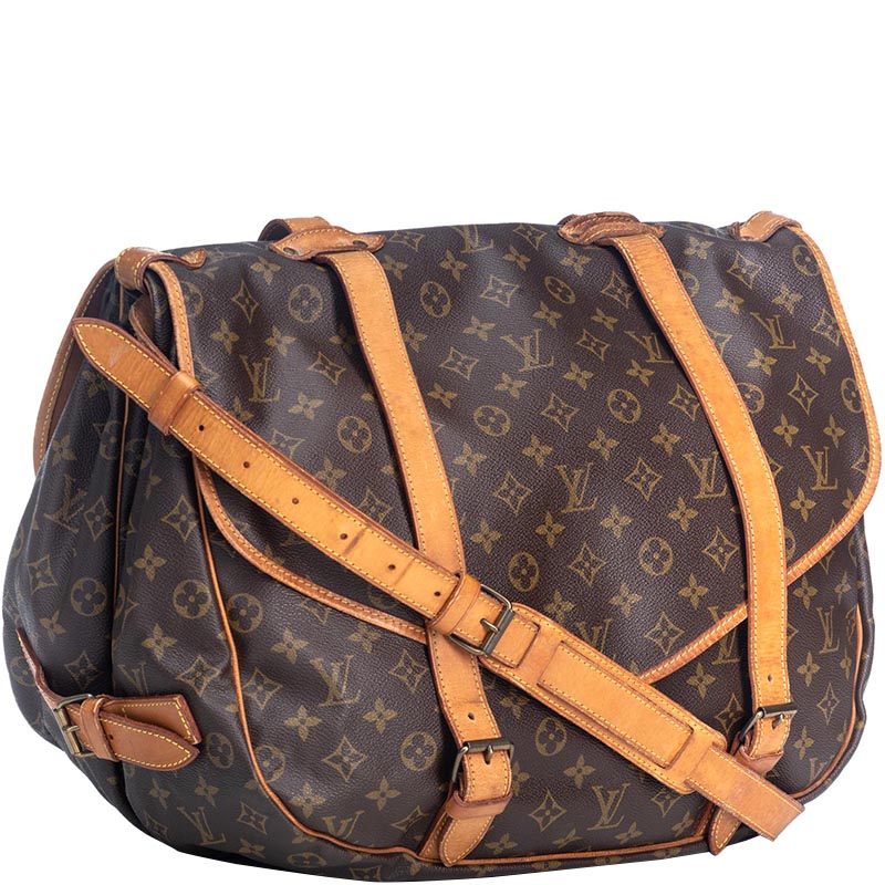 

Louis Vuitton Monogram Canvas Saumur 43, Brown