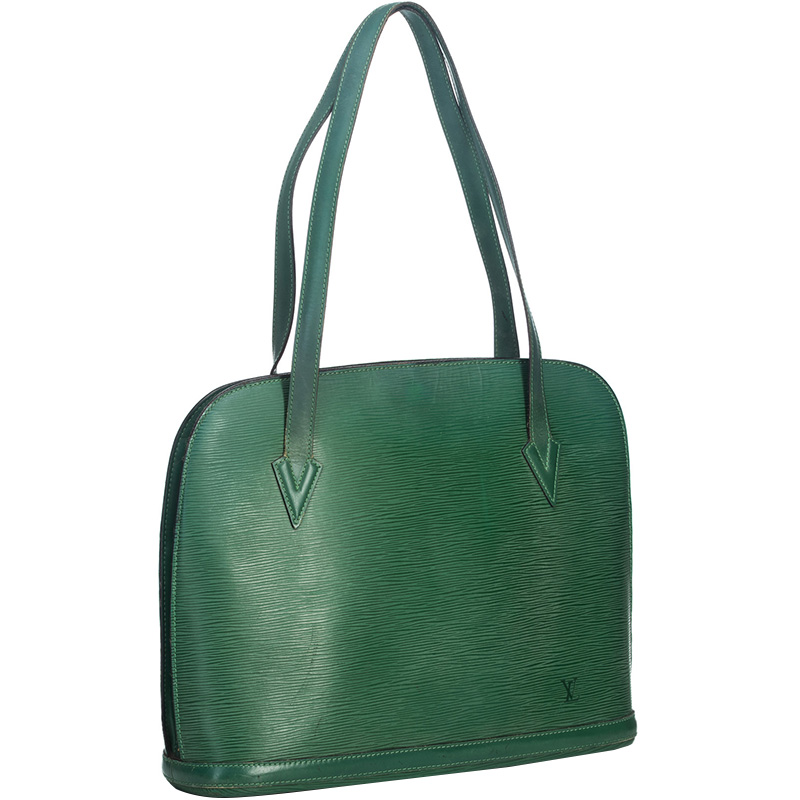 

Louis Vuitton Green Epi Leather Lussac Tote Bag