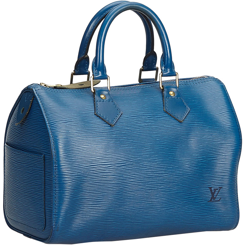 

Louis Vuitton Blue Epi Leather Speedy 25 Bag
